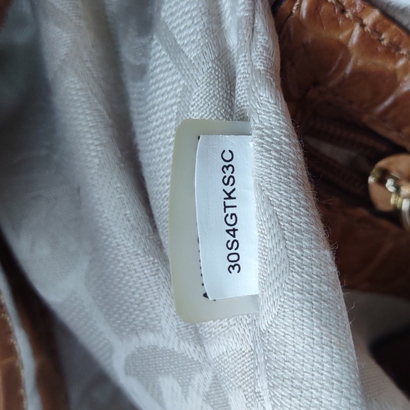 Michael Kors Canvas/Leather "Hamilton" Satchel Bag - Picture 12 of 16